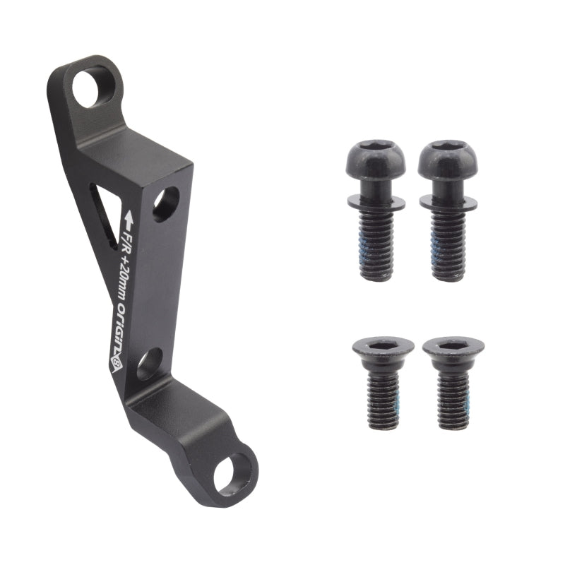 Origin8 Vise Post Mount to Flat Mount Disc Adapter  Post Mount Flat Mount Black 20mm