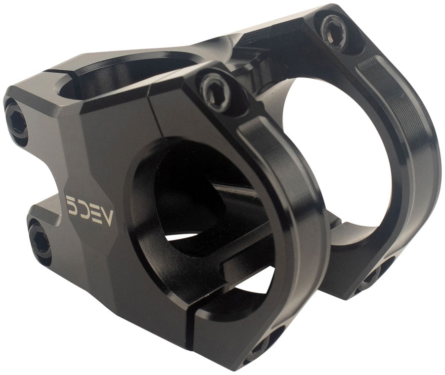 5DEV Aluminum 4-Bolt Stem - 35mm 35 Clamp +/-0 1 1/8" Aluminum Black