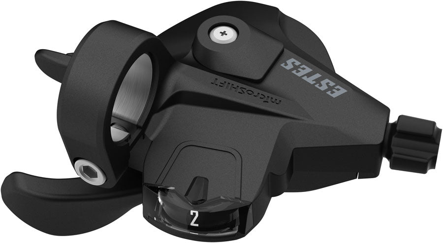 microSHIFT Estes Thumb Tap Shifter - Left Triple Optical Gear Indicator BLK