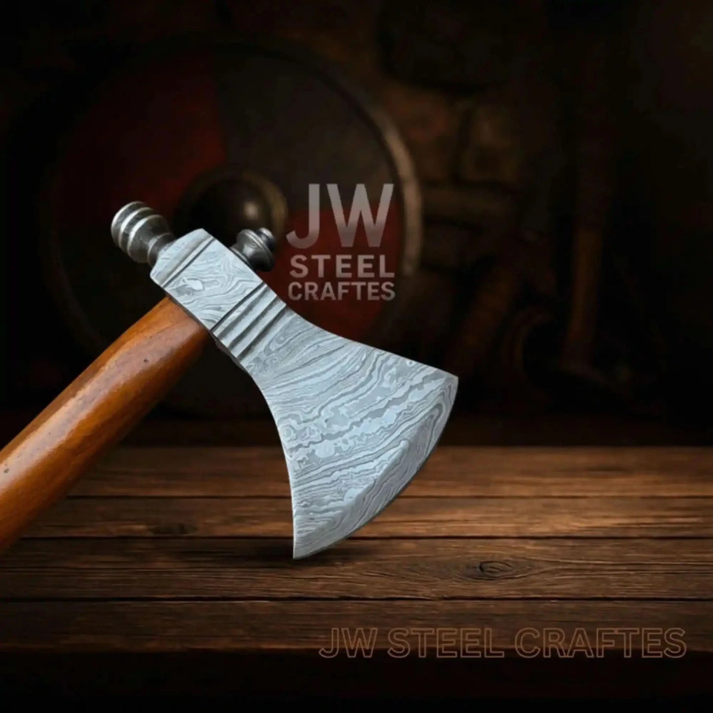 Damascus Pipe Tomahawk Hand Forged Viking Axe