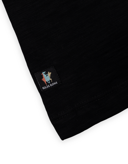 BORING EMBROIDERY - BLACK SLUB PIMA TEE