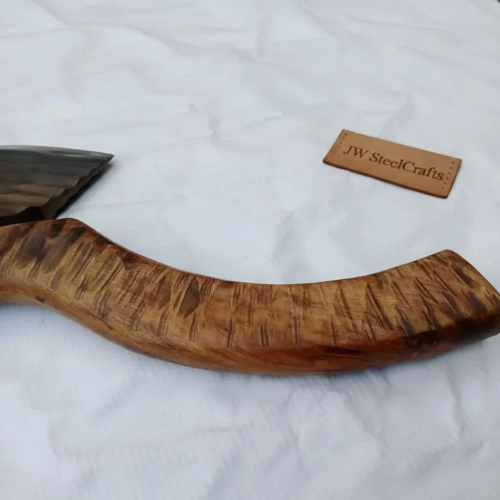 Hand-finished Workshop Axe with Chisel-textured Steel Head and Premium Hardwood Shaft