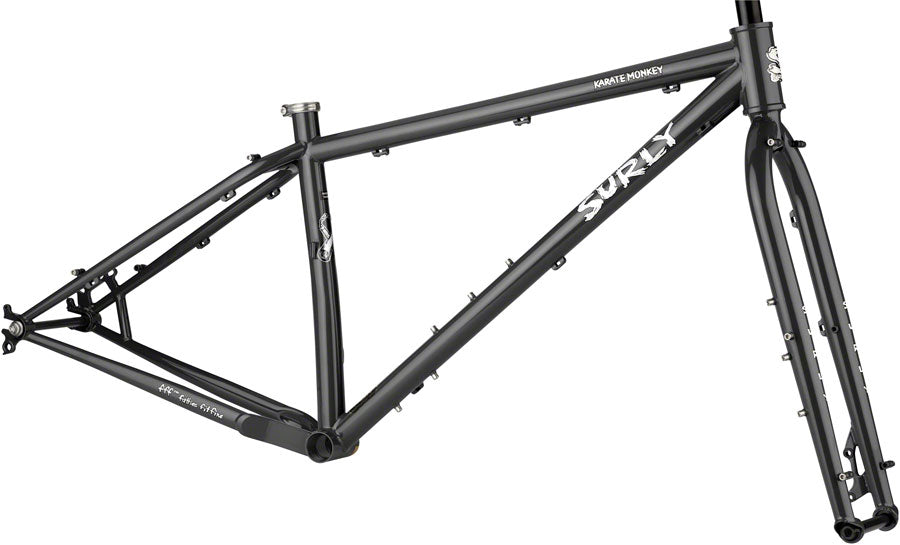 Surly Karate Monkey Frameset - 27.5" Steel Hi-Viz Black X-Large