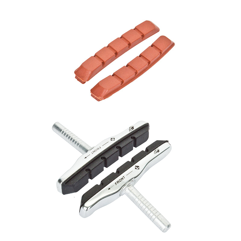 Clarks CP-522 Threadless Post Cartridge Pad  70mm Black/Red Silver Offset