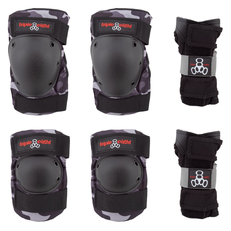 Triple eight Saver Series 3-Pack Pad Set LG Unisex Charcoal Camo