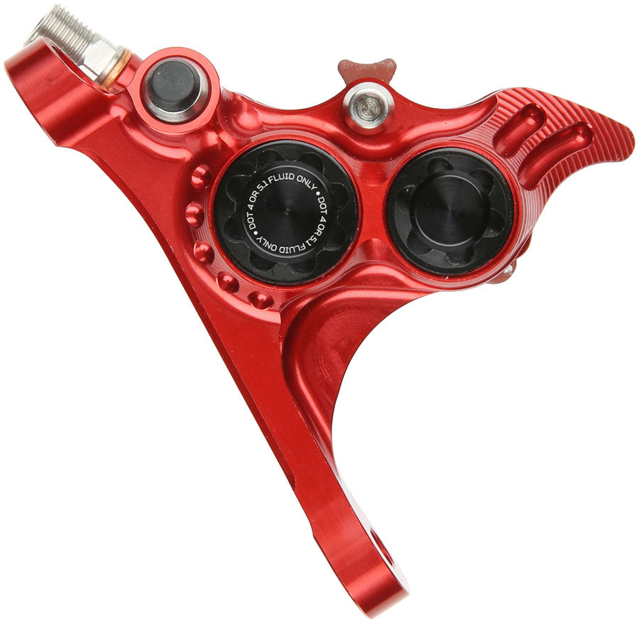 Hope RX4+ SL Disc Brake Caliper - Front Flat Mount Direct +20mm DOT Type Red