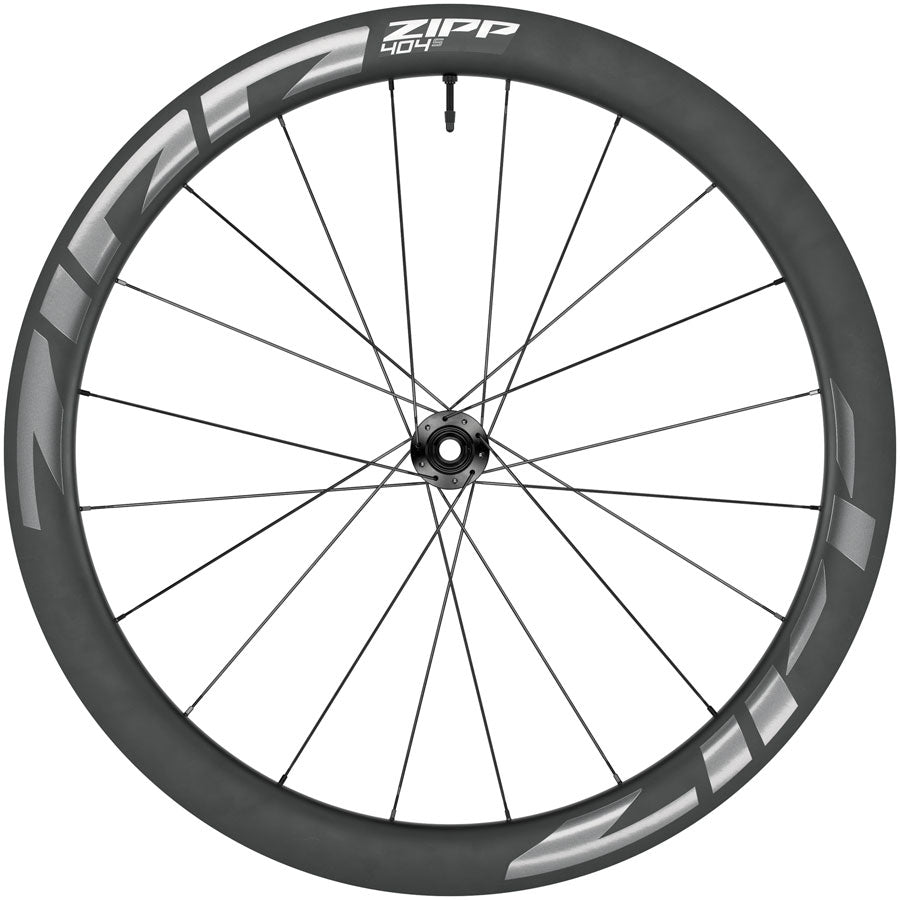 Zipp 404 S Front Wheel - 700 12 x 100mm Center-Lock Tubeless Carbon BLK/Dark Gray 20H A1