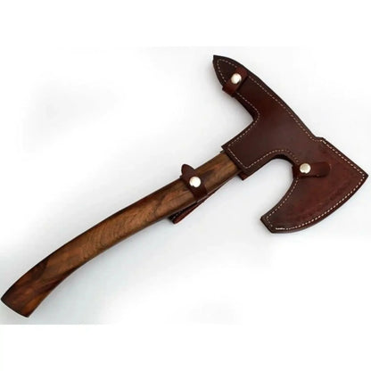 Traditional Scandinavian Bearded Axe with Hardwood Handle