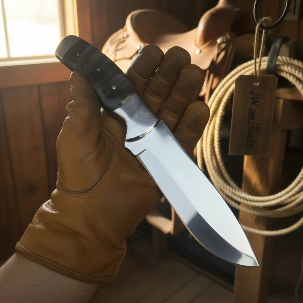 Handmade Loveless Style Bowie Knife Mirror-Polished Full Tang Collector Blade