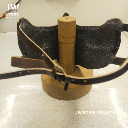 Handmade Metallic Half Face Mask | Golden Cast Art Mask for Display