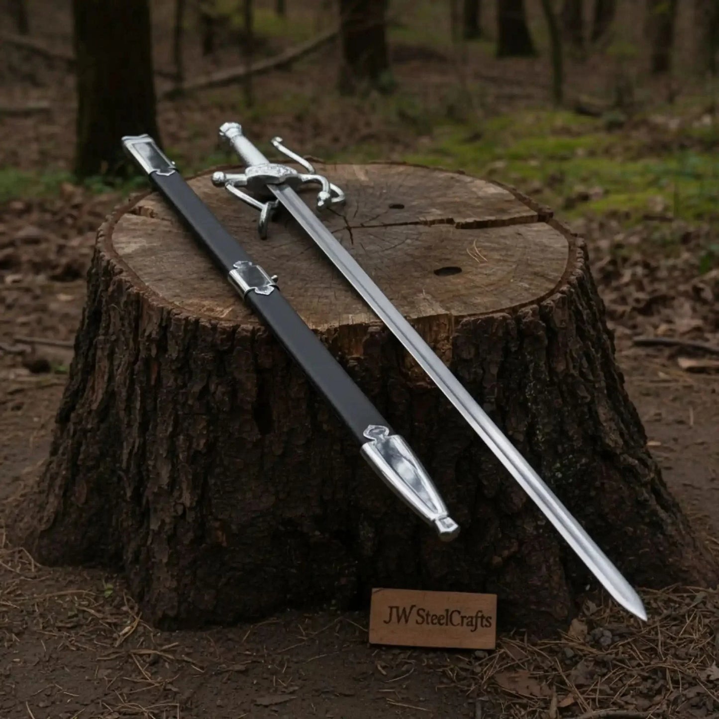 Historical Renaissance Rapier Sword Replica in Polished Steel for Collection and Display