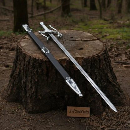Historical Renaissance Rapier Sword Replica in Polished Steel for Collection and Display