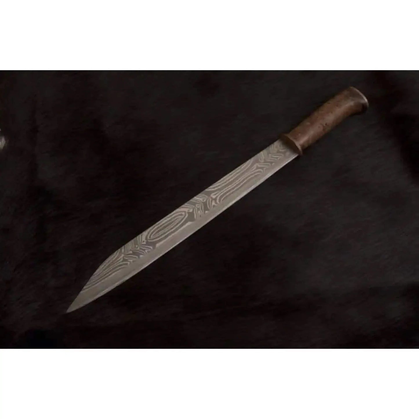 Handmade Viking Seax Knife Damascus Steel Blade 16 Inch Fixed Blade