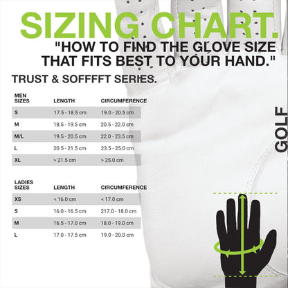 HIRZL Trust Hybrid - Golf Gloves - White / Black