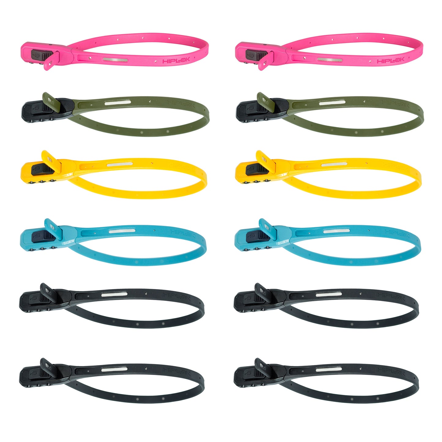 Hiplok Z Lok V2 12 Count Zip Combo Lock Multi-Color