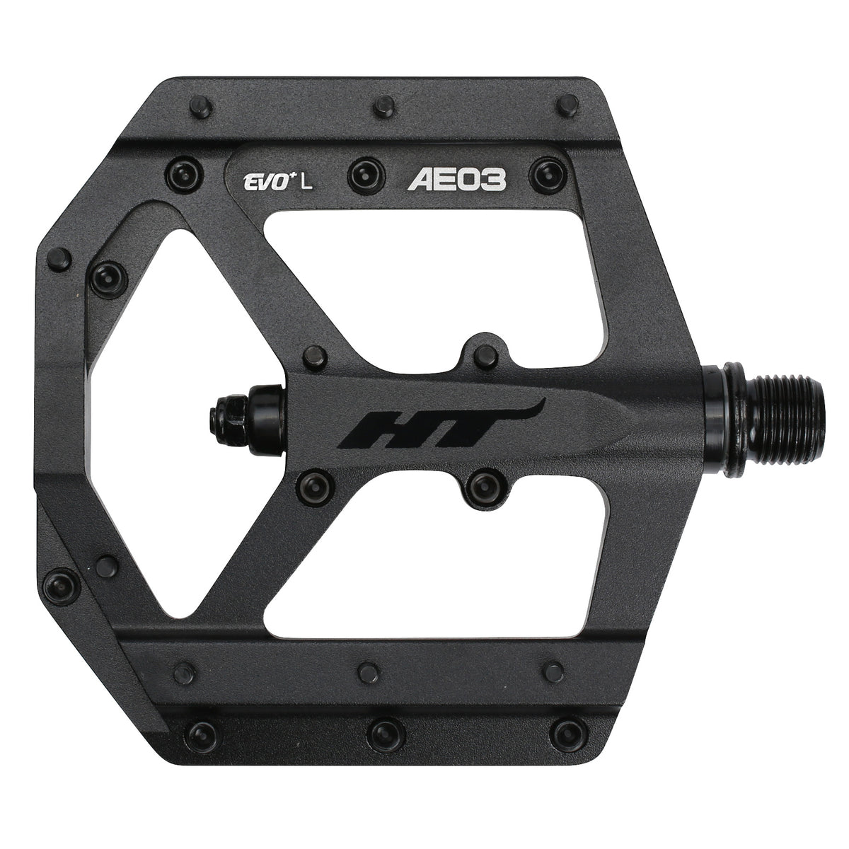 HT Components AE03(EVO+) Pedals - Platform Aluminum 9/16" Stealth Black