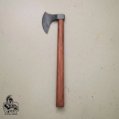 Damascus Steel Scandinavian Working Bearded Axe with Crescent Edge | JW SteelCrafts