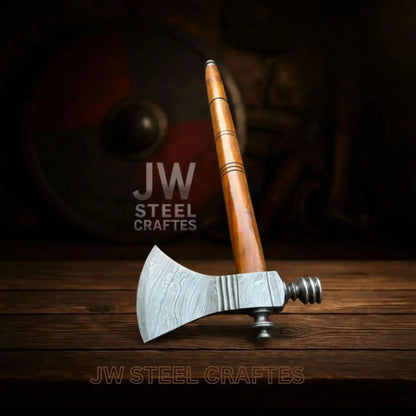 Damascus Pipe Tomahawk Hand Forged Viking Axe