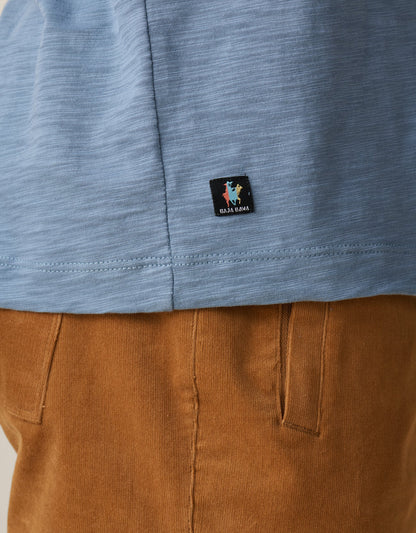 SOLID STEEL BLUE - SLUB PIMA TEE