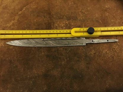 Lot of 3 Handmade Damascus Steel Blade Blank-Scottish Dirk-Knife Making
