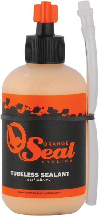 Orange Seal Tubeless Tire Sealant with Twist Lock Applicator - 4oz