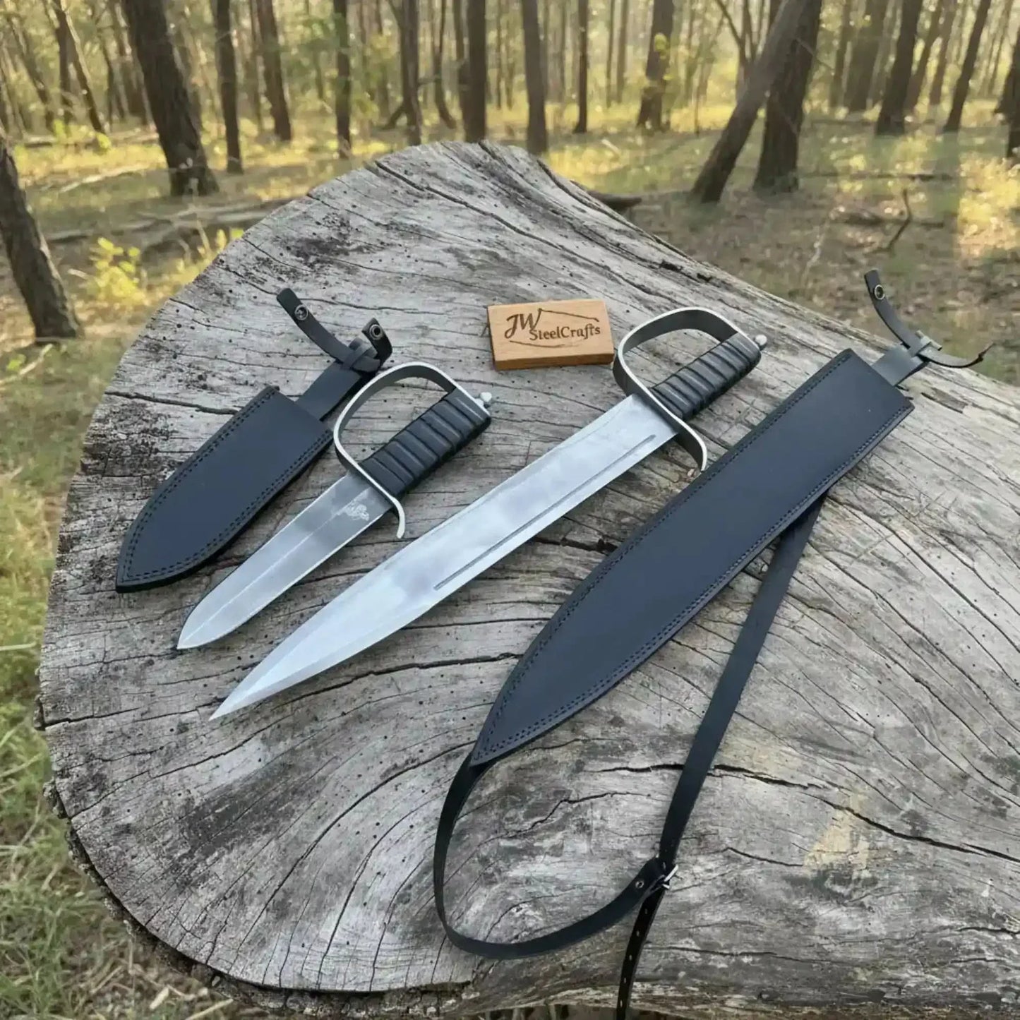 Iron Legion Medieval Sword & Dagger Set Hand-Forged Carbon Steel