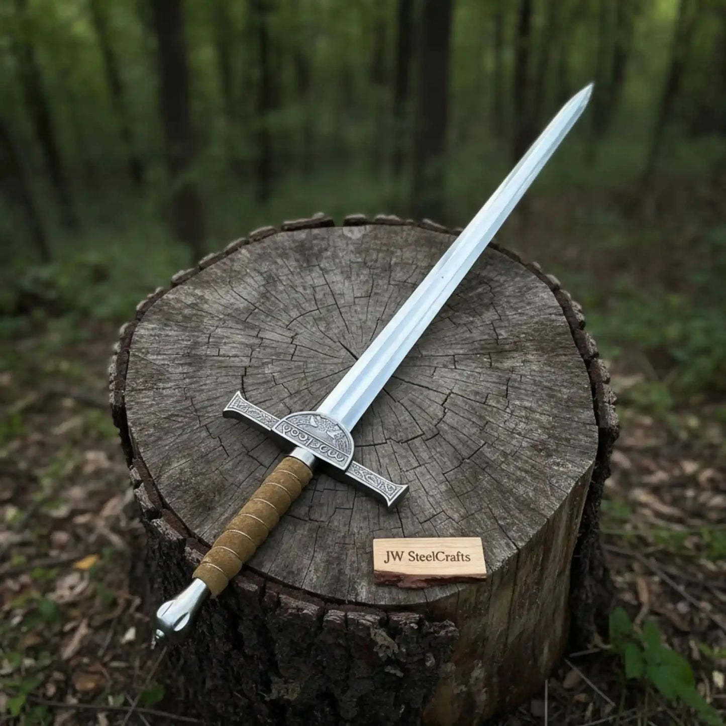 Handmade Iron Oath Medieval Longsword With Carbon Steel Blade | JW SteelCrafts