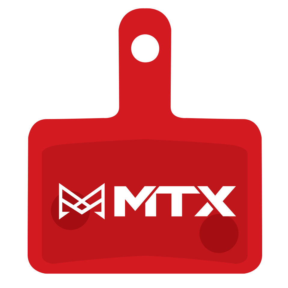 MTX Red Label RACE Disc Brake Pads - Ceramic/Kevlar Compound Shimano Deore 2-Piston Single Set