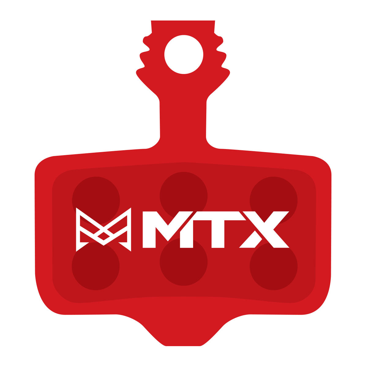 MTX Red Label RACE Disc Brake Pads - Ceramic/Kevlar Compound SRAM Level / Red / Rival AXS / Force 2-Piston Knurled Tab Single Set