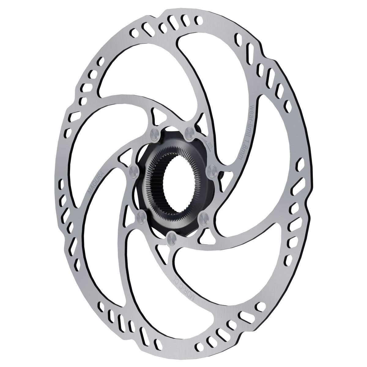 Magura MDR-C CL Disc Brake Rotor - 180mm Center Lock w/Lock Ring Thru Axle eBike Optimized Silver