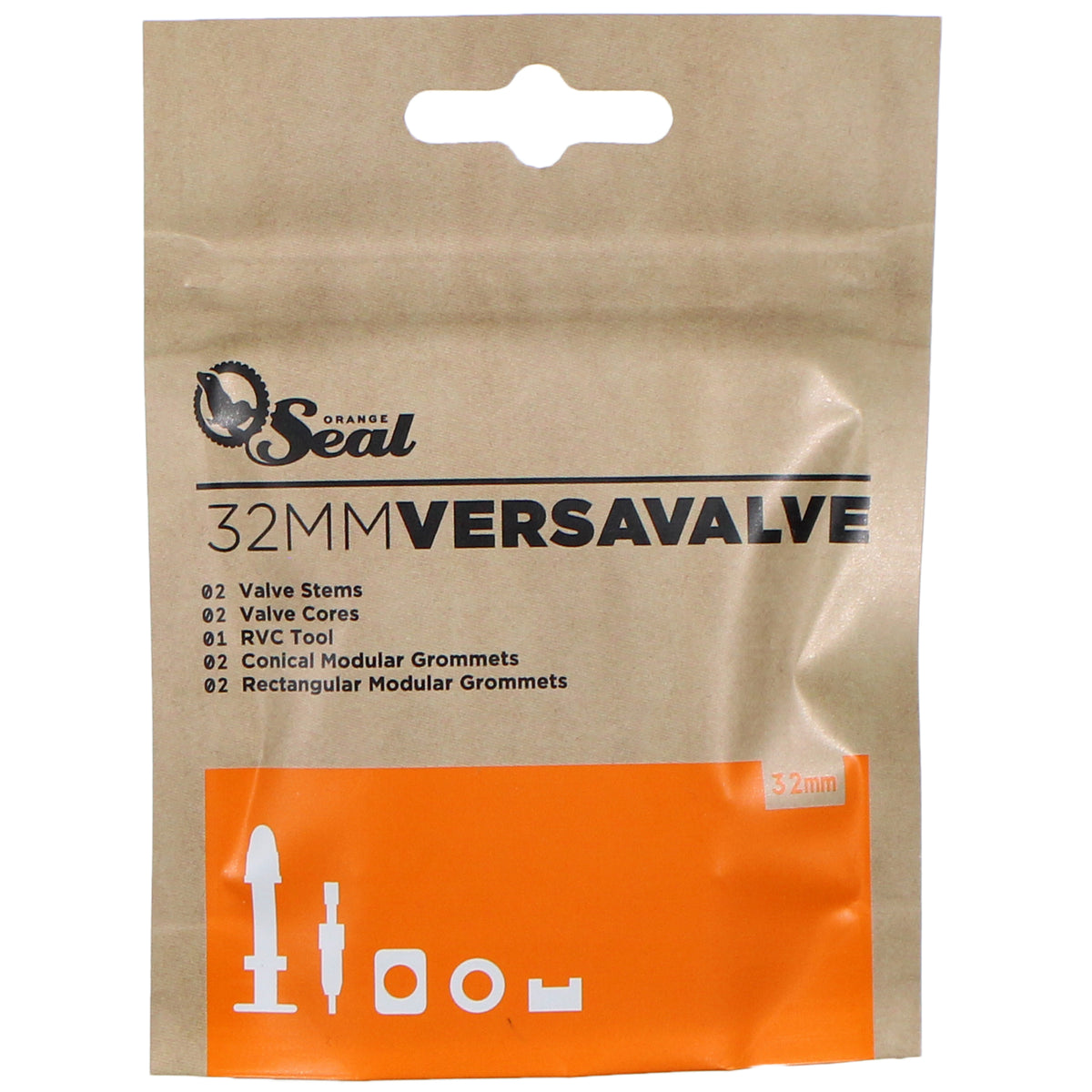 Orange Seal Versa Valve Tubeless Valve Stem 32mm Pair