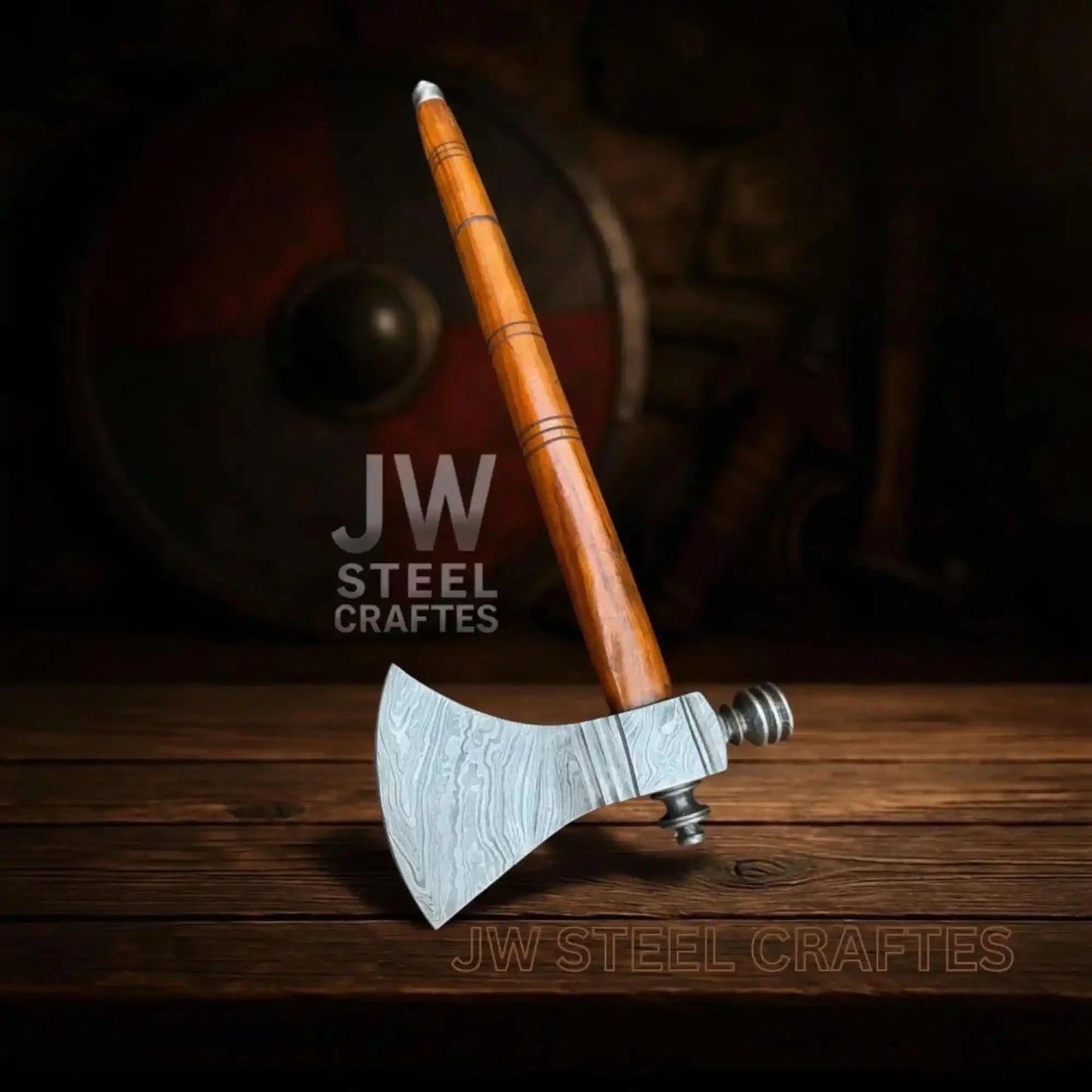 Damascus Pipe Tomahawk Hand Forged Viking Axe