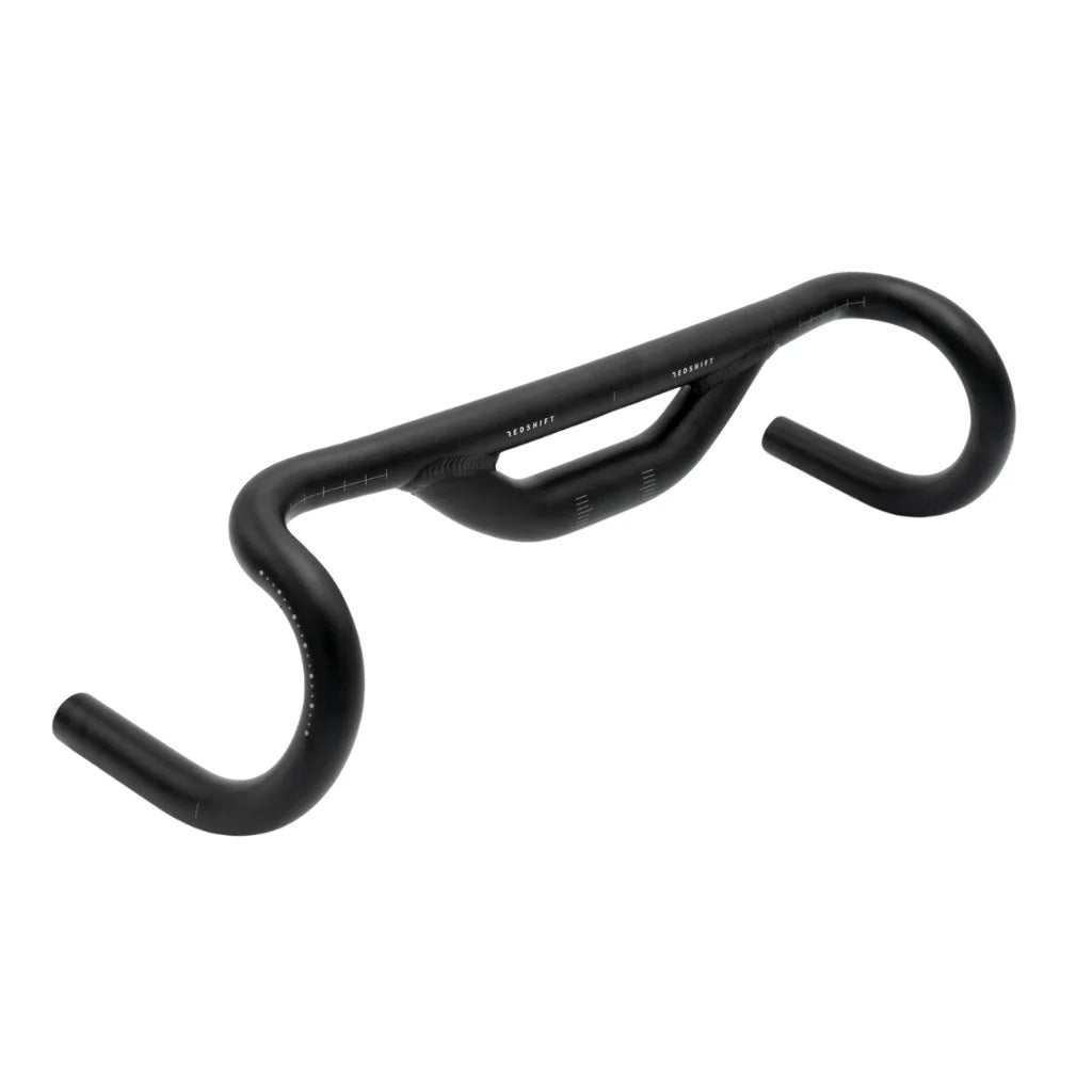 Redshift Sports Top Shelf Low Flare Road Drop Handlebar - Aluminum 31.8mm 44cm 50mm Rise BLK