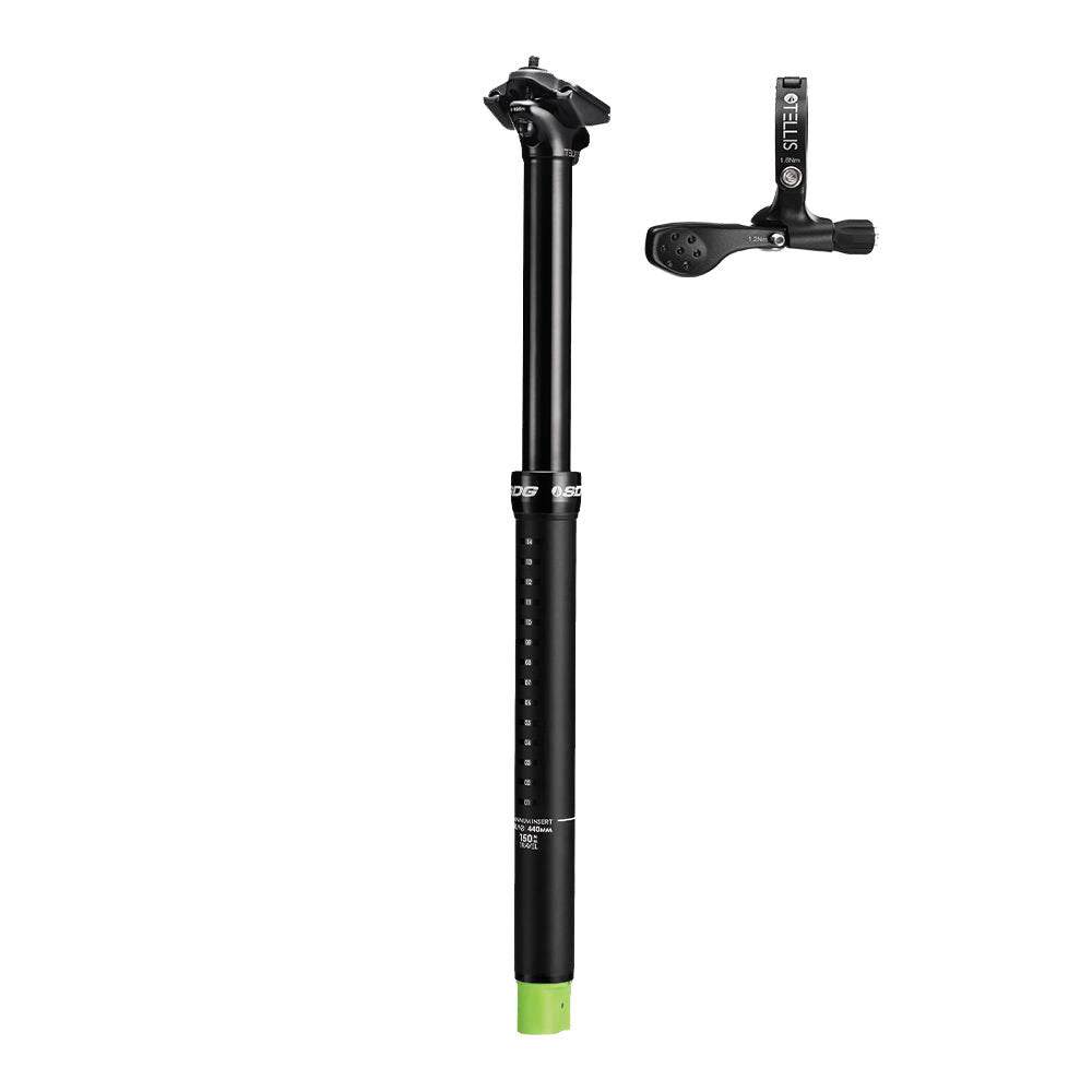 SDG Tellis Dropper Seatpost - 34.9mm 125mm Black
