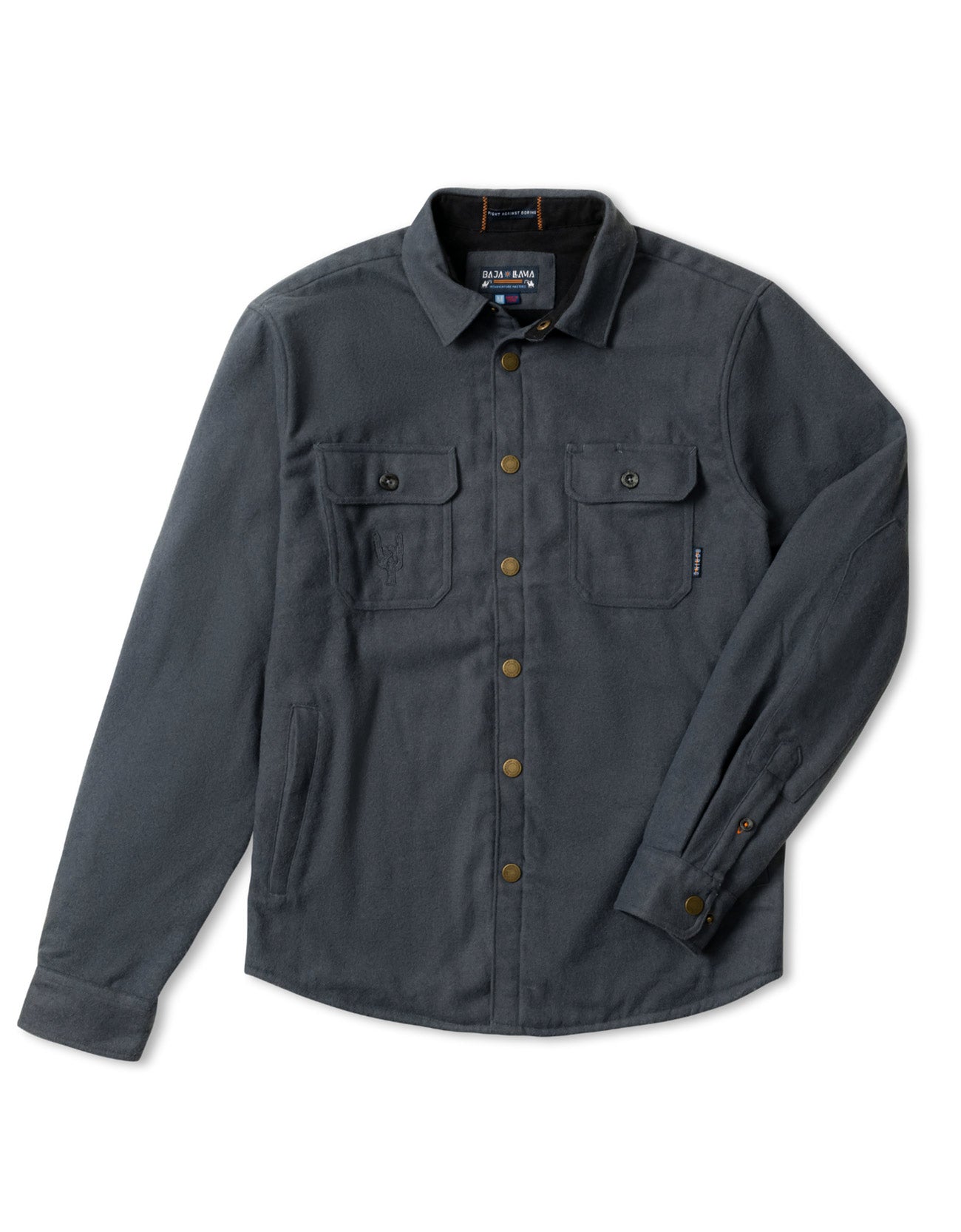 SNAP FRONT FLANNEL JACKET - POPPY