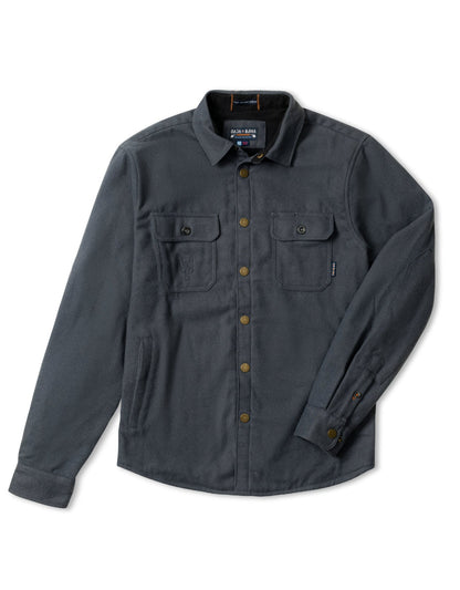 SNAP FRONT FLANNEL JACKET - POPPY