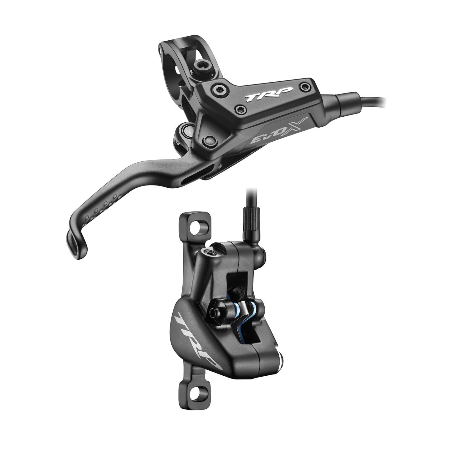 TRP EVO X HD-M9020 Disc Brake Lever - Right/Front Rear 1900mm Hose Post Mount 2-Piston BLK