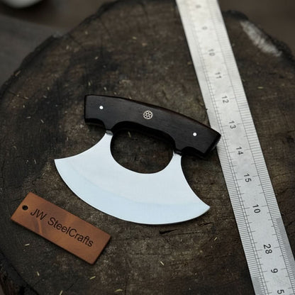 Handmade Ulu Chopper Knife — High Polished Stainless Steel Blade