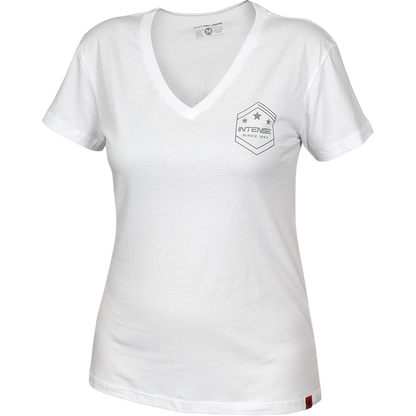Women's Army White V-Neck Tee
