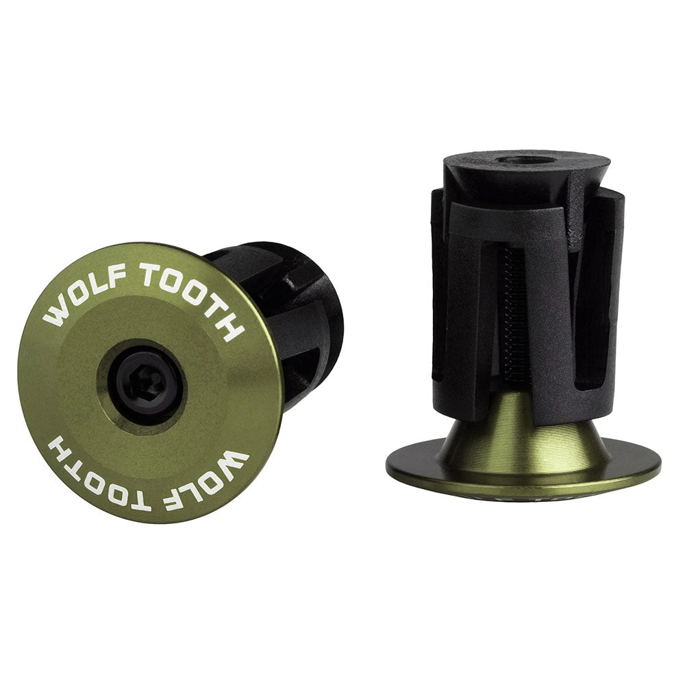 Wolf Tooth Alloy Bar End Plugs - Olive