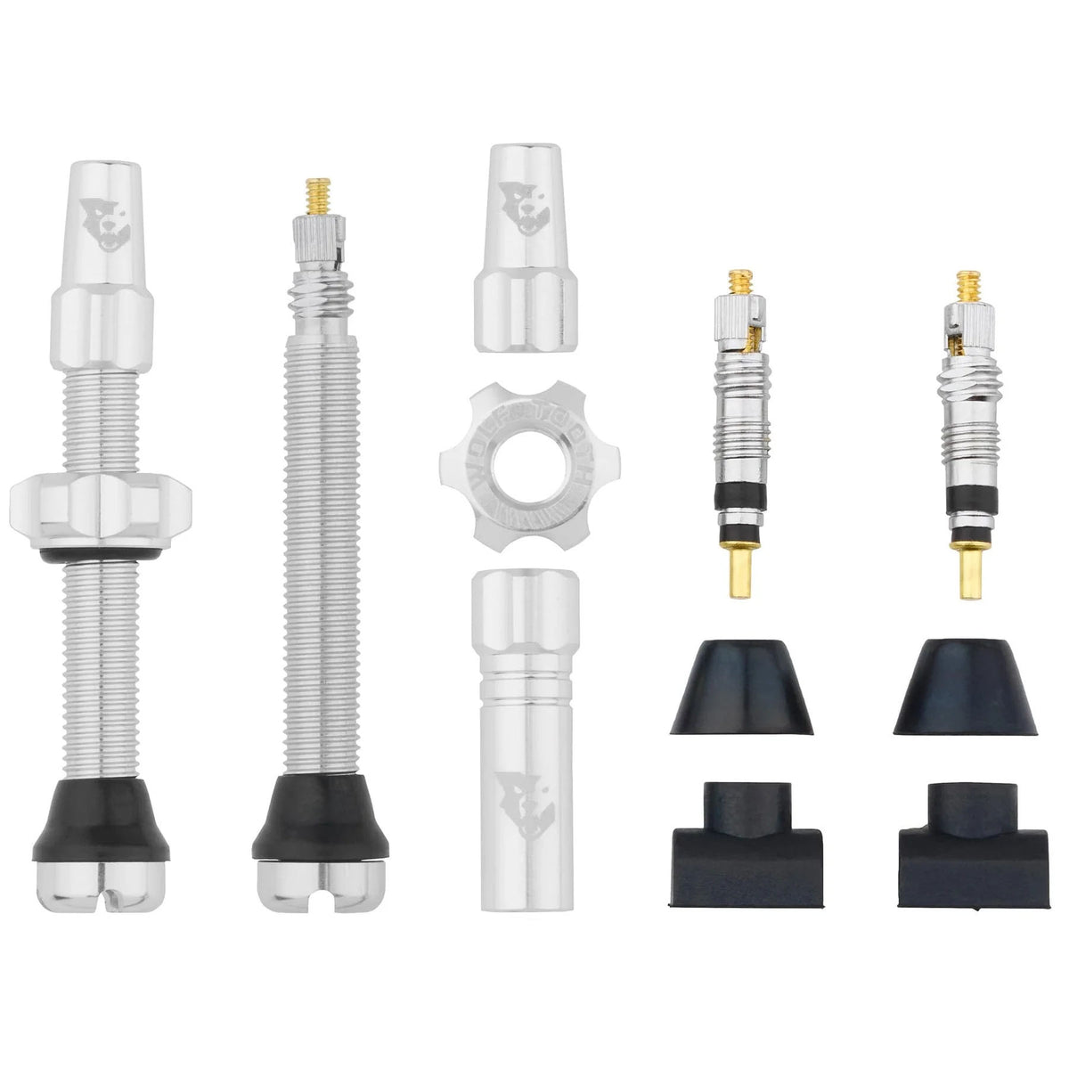 Wolf Tooth Tubeless Valve Stem Kit - 44 mm Silver