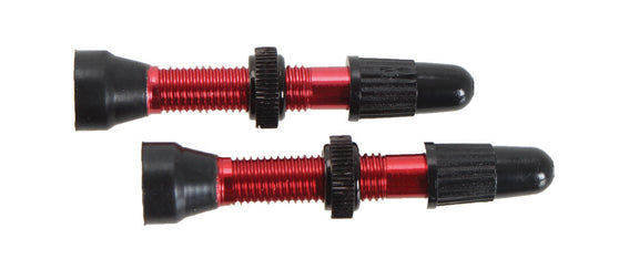 WTB Aluminum TCS Tubeless Valves: 34mm Red Pair