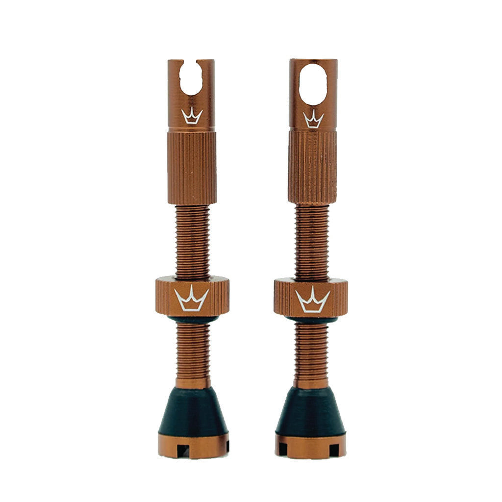Peaty's Alloy Presta Tubeless Valve Stem 42mm Bourbon Pair