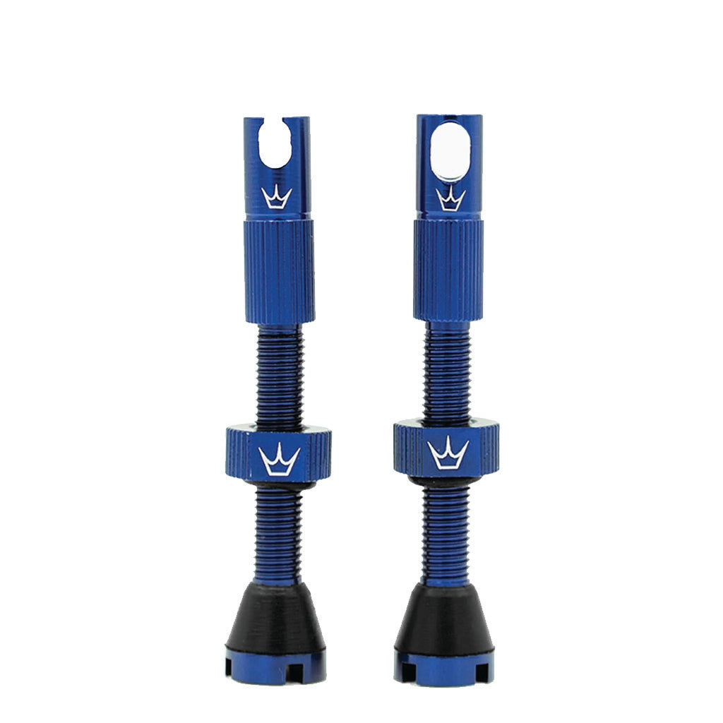 Peatys Alloy Presta Valve Stem 60mm Pair Navy