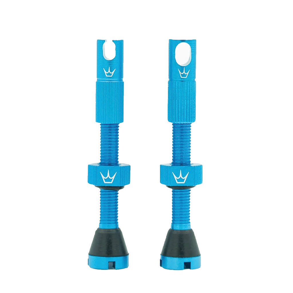 Peatys Alloy Presta Valve Stem 60mm Pair Turquoise