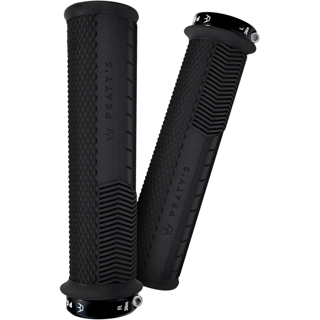 Peaty's Race Control Knurl Thick Lock-On Grips Pair Black
