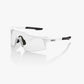 100% Speedcraft SL Matte White - HiPER Silver Lens